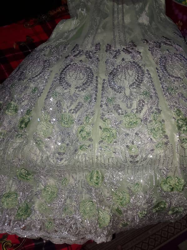 bridal walima dress or party wear with shoes or jewelry 5