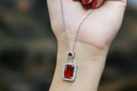 Stainless red pendant