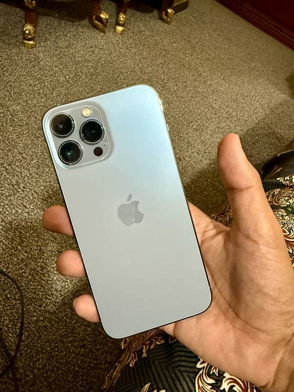 iPhone 13 Pro Max 128 gb PTA approved sierra blue for sale 0