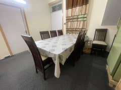 8 Chairs Glass Dining Table  - 8 Seater Table