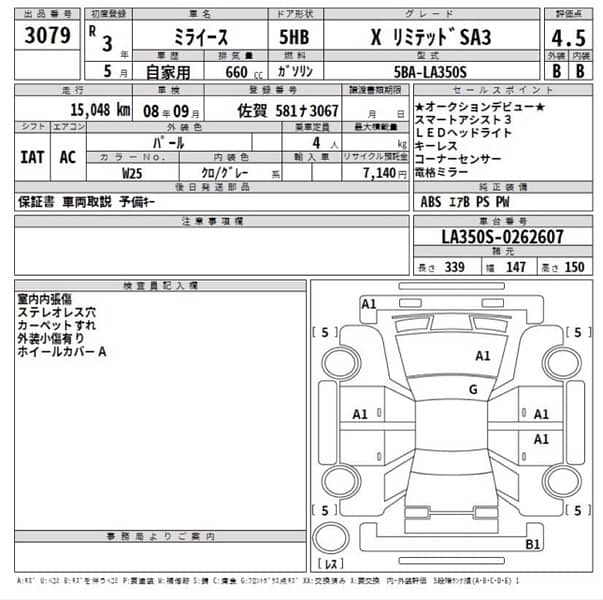 Daihatsu Mira X limited SA3 2