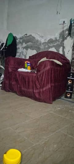 6-Seater Sofa Set Good Condition with Sofa Cover