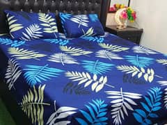 Stylish Printed Double Bedsheet Set - 3 Pcs Cotton Collection