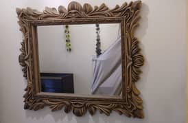 Wooden carved mirror