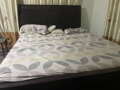 Wooden bed with mattress urgent sell