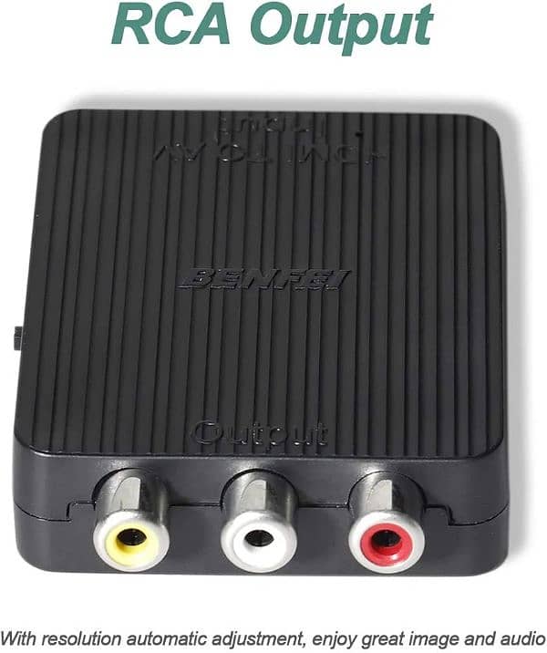 HDMI to AV, HDMI to RCA CVBs Adapter Supports PAL/NTSC Compatible 2