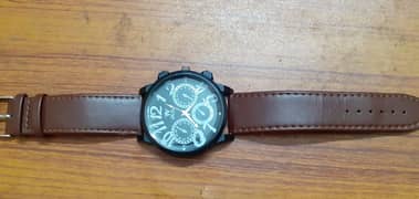 Leather strap Watch with Extra leather strap