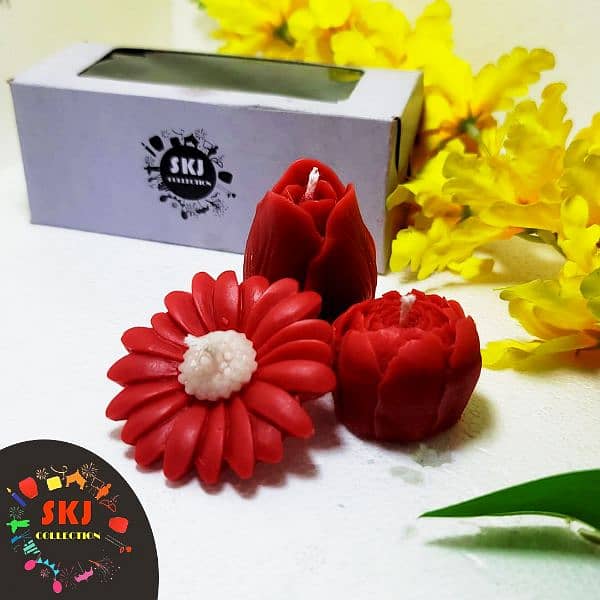 Bouquet candle . Tray candles  flower candle . for mother's day 2