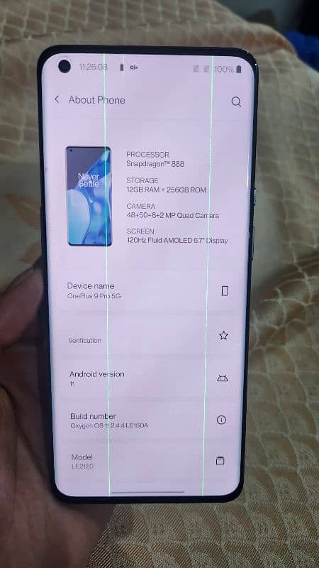 One plus 9 pro 12/255 Dual sim approved 5