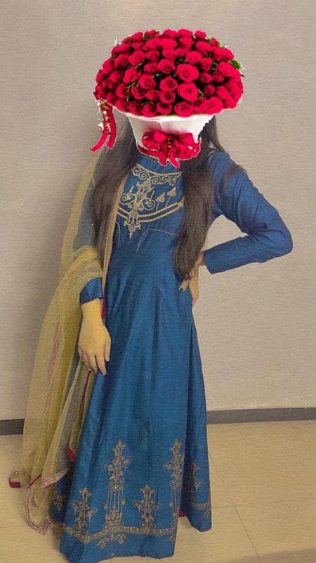 a beautiful 3 pc dress from SHAPOSH embellished frock,dupatta,trouser. 18