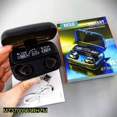 M10 pro wireless Earbuds, Black