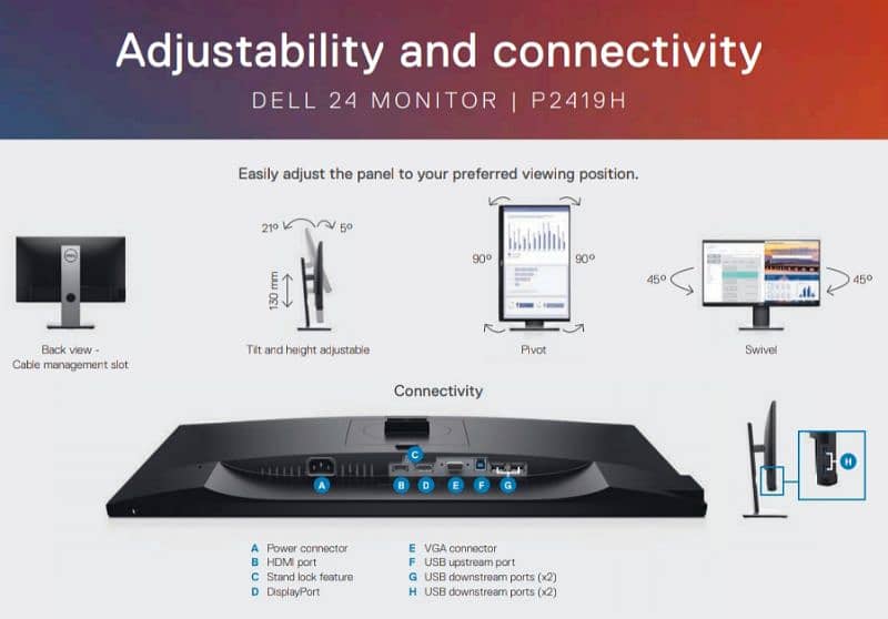 Dell ips 24" bazelless led model p2419h 2