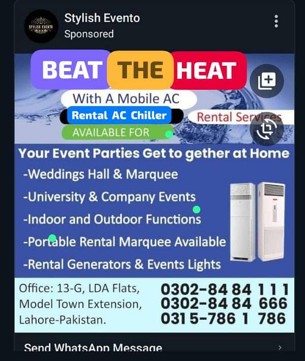 Chiller/Rental Ac/Portable Ac/Ac Event/Ac Tent /Cabinet/Rent/Generator 6