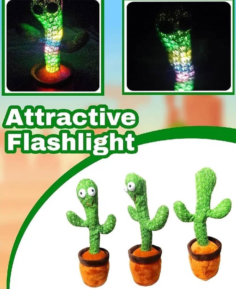 Interactive Plush Dancing Cactus Toy - Electric Drive Set for Kids (1 1
