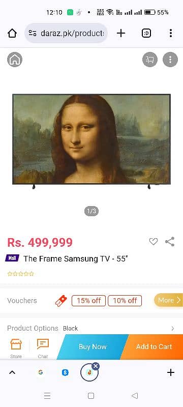 SAMSUNG 55 INCH The Frame QLED QA55LS03A UHD 4K 120hz 2.1 HDMI TV 8
