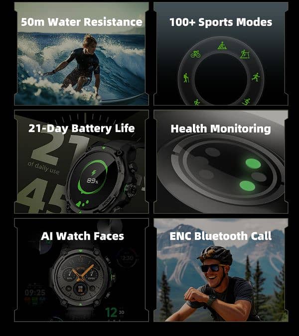 Black Shark GS3 Smartwatch AMOLED Screen AOD (calling + built in GPS) 11