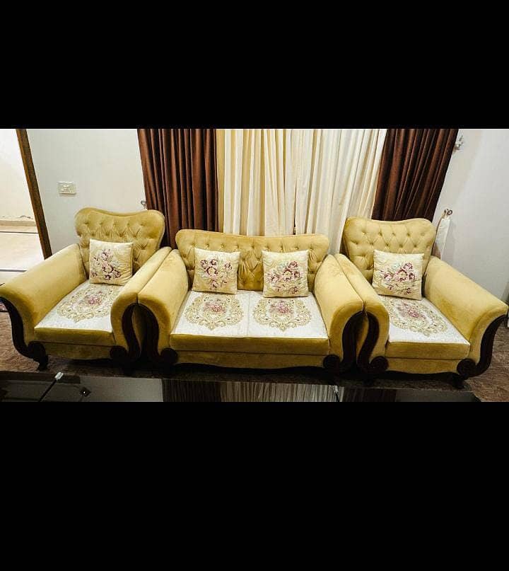 Sofa set|6 seater sofa|Wooden sofa|Luxury sofa|Living room sofa 1