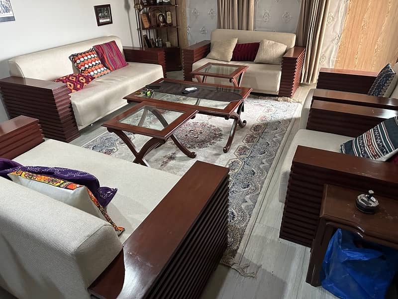 9 Seater High quality Rosewood sofa set with 3 Tables for sale 0