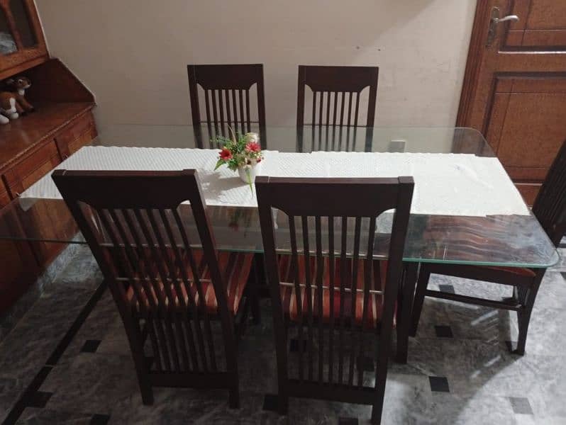 dining table | 6 chairs dining table | table set | wooden dining table 0