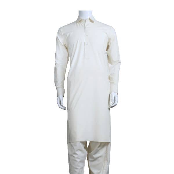 Men's Unstitched Cotton Sotton Plain Suit 4