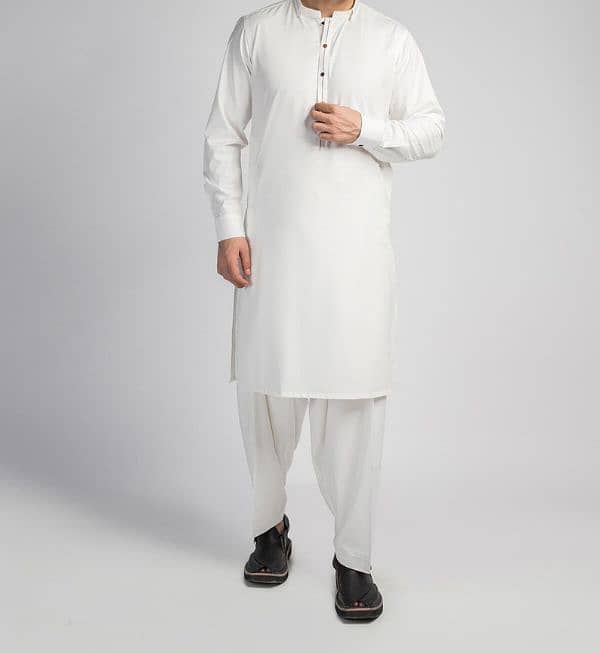 Men's Unstitched Cotton Sotton Plain Suit 10