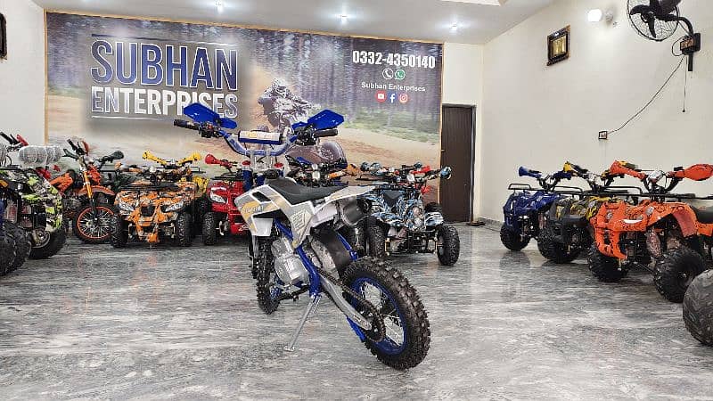 Special Edition 124cc Mini Dirt & Atv Quad Bikes Delivery In All Pak 8