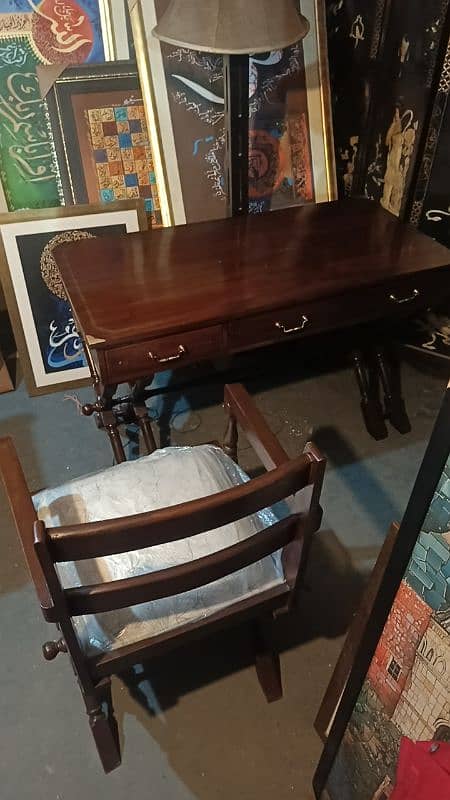 Wooden cane vintage solid sofa Antique imported 4