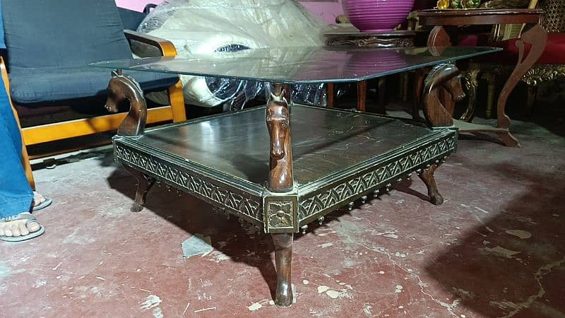 Wooden cane vintage solid sofa Antique imported 5