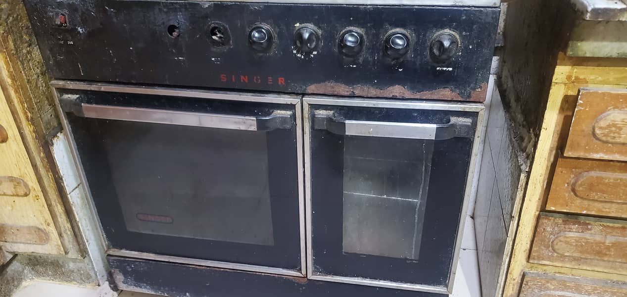 Singer Cooking Range old little wear & Tear,stove & oven working 100% 4