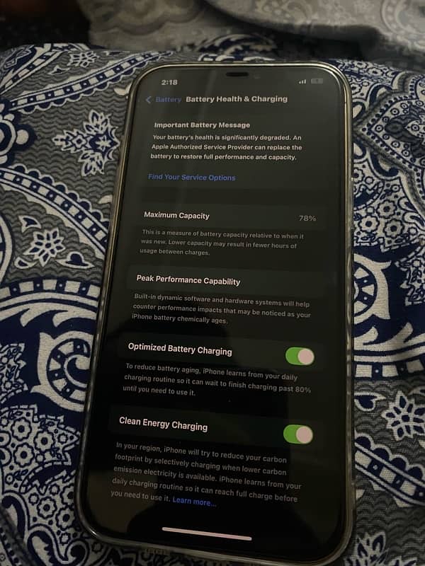 iphone 12 pro max pta approved 256gb battery 78% battery health 2