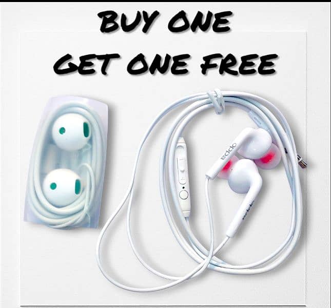 New Oppo + ST-12 Premium Quality Handfree | Buy One Get One Free | 1
