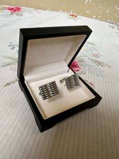 Silver steel stylish quality design wedding cufflinks (stud) for men