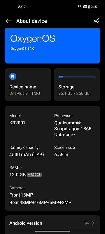 One Plus 8T | 12/256 | OnePlus 8T Oppo Vivo MI Xiaomi Samsung exchange 8