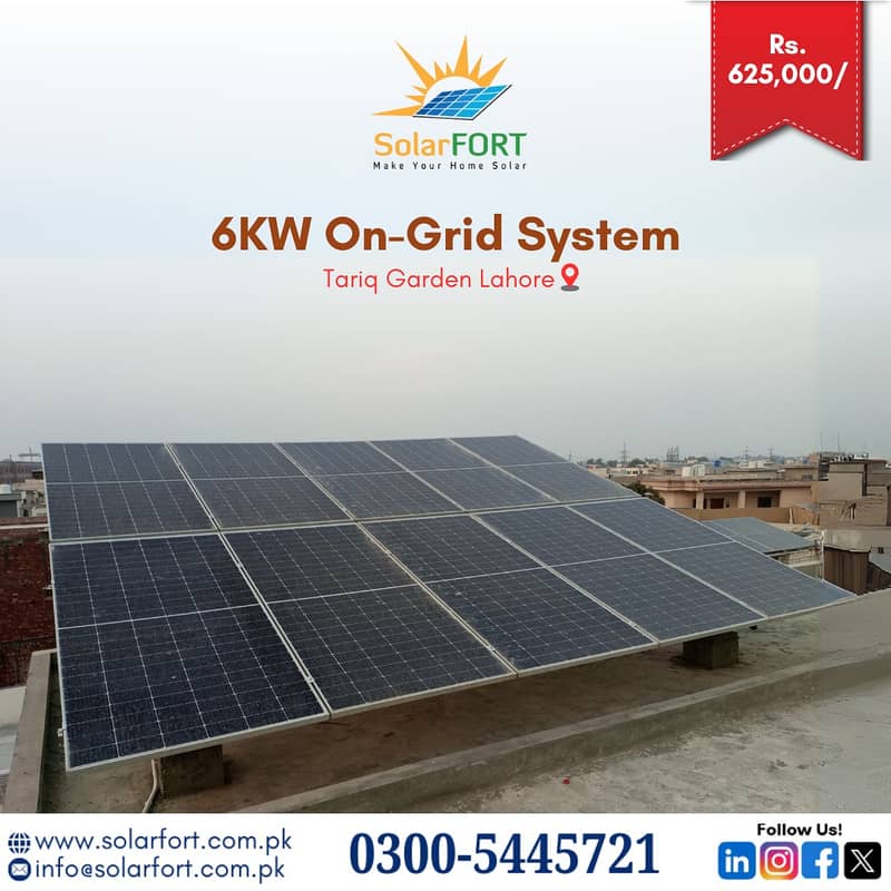 6KW ON GRID SOLAR SYSTEM | Solar panels | solar inverter | systems 0