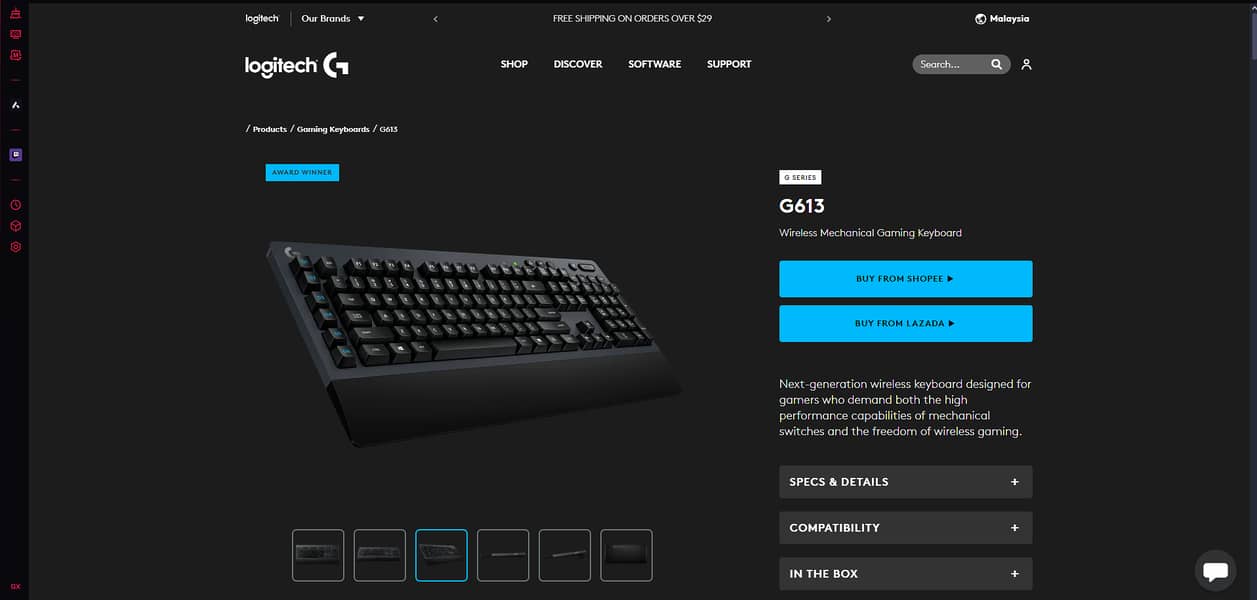 Logitech G613 Wireless Mechanical Gaming Keyboard - Computer Components ...