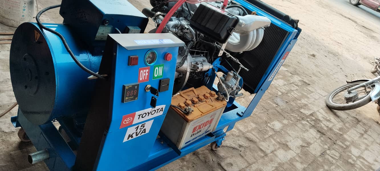 Generator 15kva gas petrol Indus Corolla engine 6