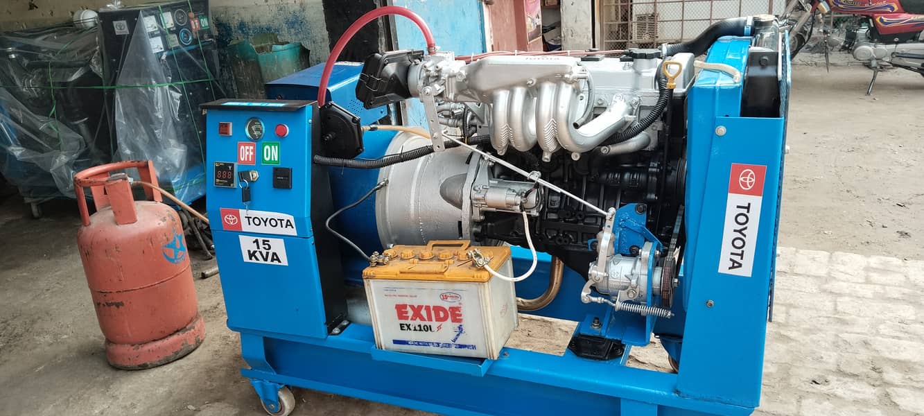Generator 15kva gas petrol Indus Corolla engine 7