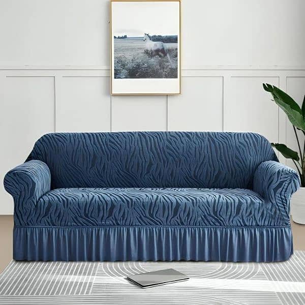 Luxurious velvet 7 seater sofa cover texture brown 7 PC's 3