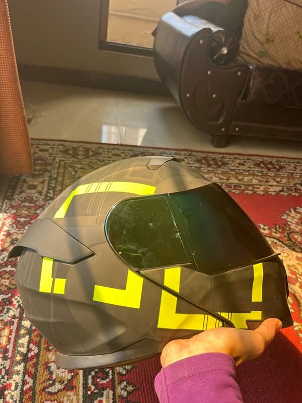 sp-912 super air helmet flipup with dual visor, L size 2
