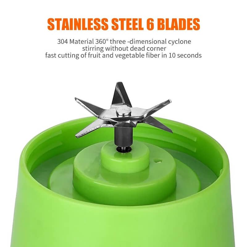 Juicer Blender 6 Blades USB Portable 380ml Mini Fruit Bottle Juicer S 1