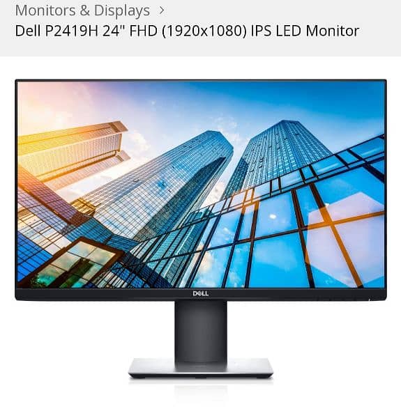 24" borderless monitor model p2419h with hdmi 3