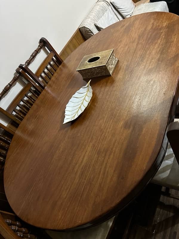 Dining Table with 6 Chairs solid Wood 1