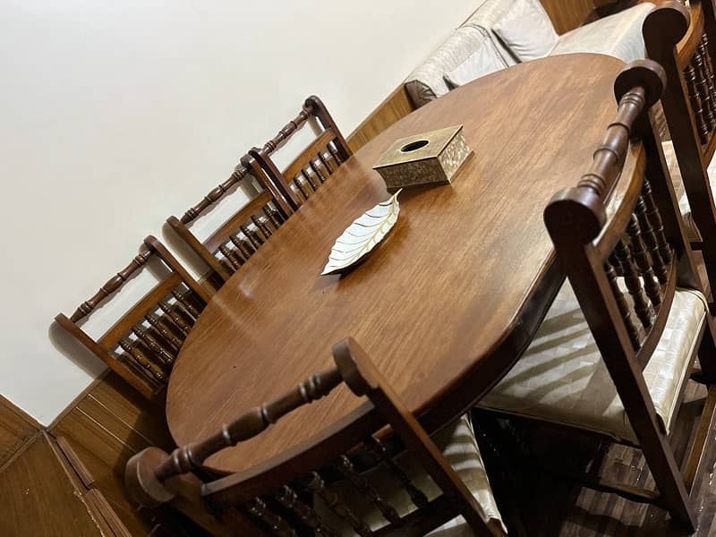 Dining Table with 6 Chairs solid Wood 3