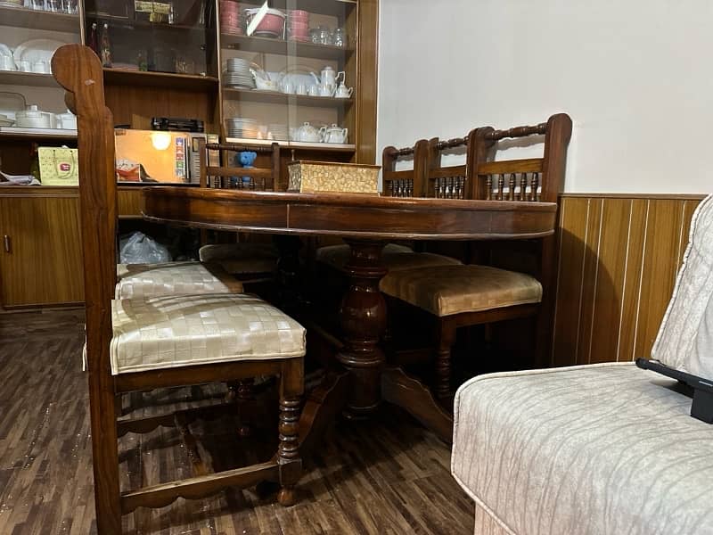 Dining Table with 6 Chairs solid Wood 4