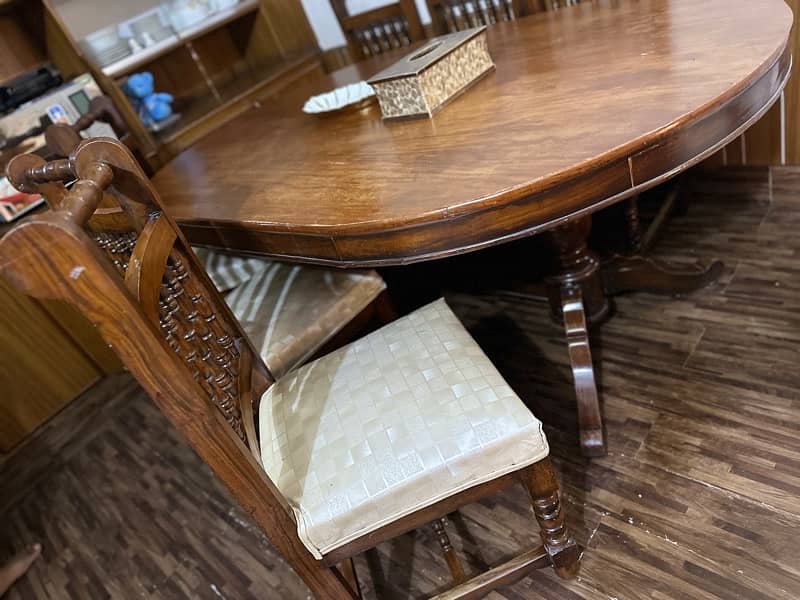 Dining Table with 6 Chairs solid Wood 9
