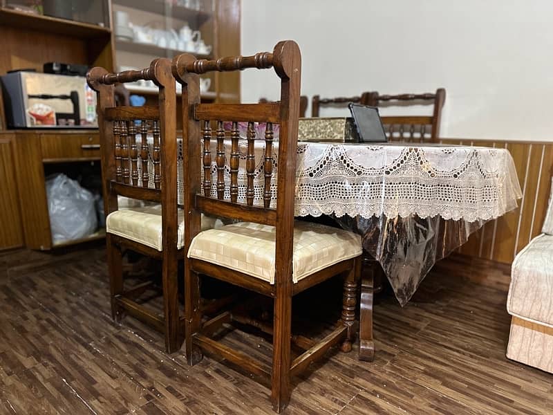 Dining Table with 6 Chairs solid Wood 10