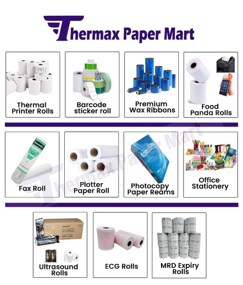 Ultrasound roll ECG roll Printer roll Plotter roll Premium wax ribbon 0