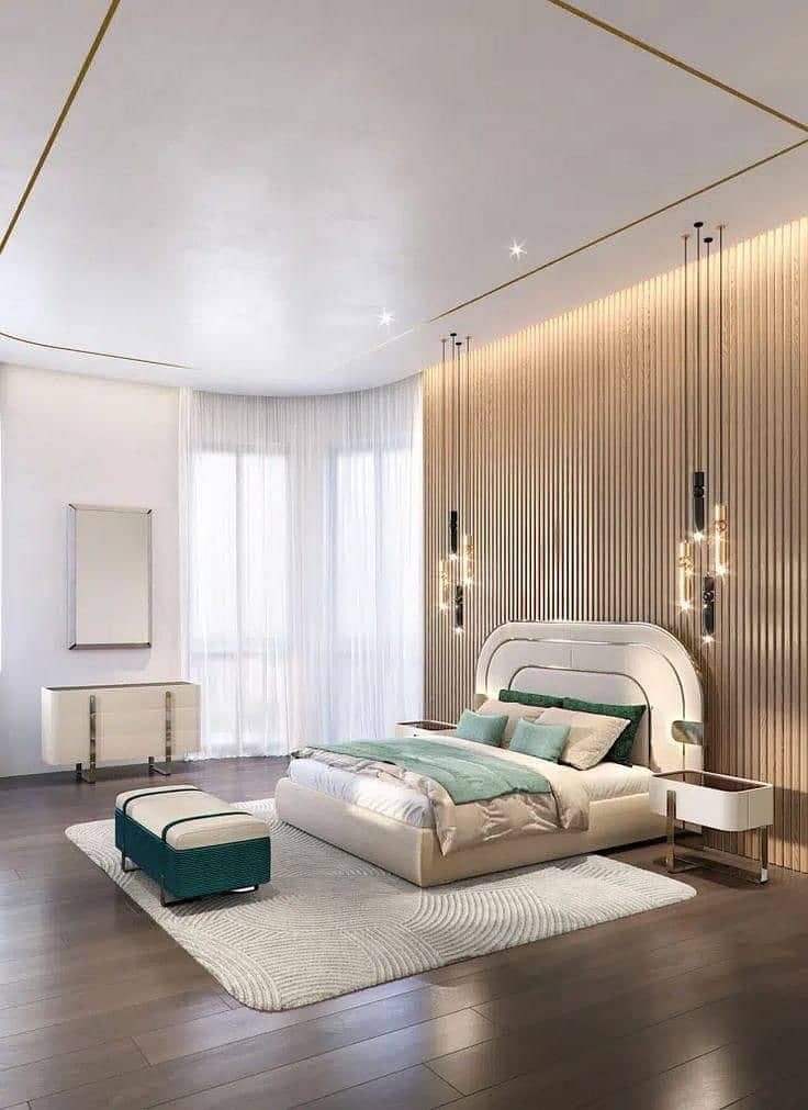 Bed / bed set / king size bed / double bed / poshish bed / side tables 14