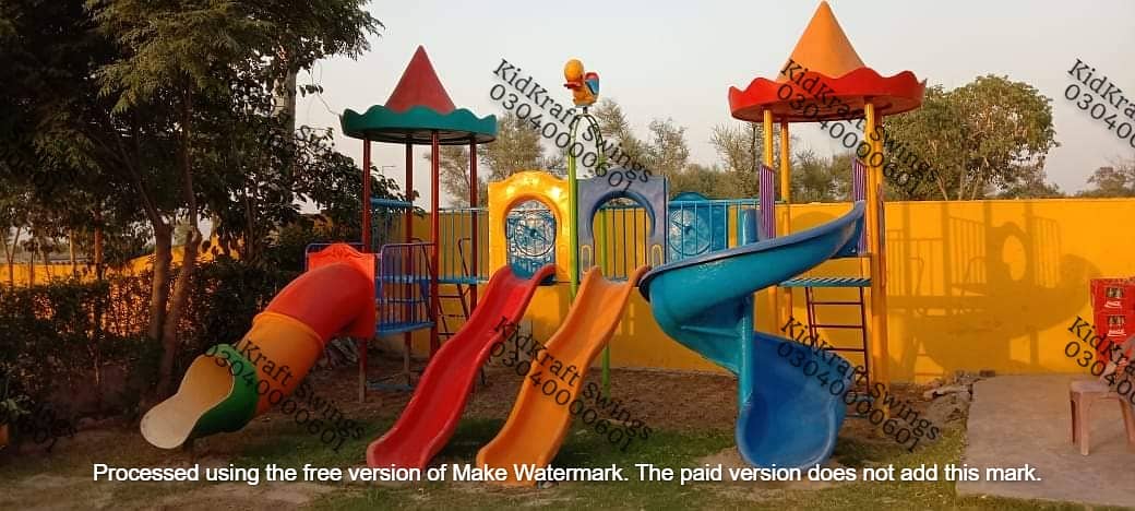 kids Slide/Swings/Kids rides/jhula/Spring rider/jungle gym/gazebo/bar 3