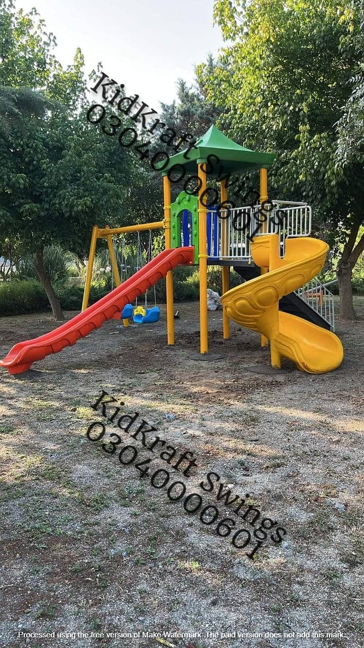kids Slide/Swings/Kids rides/jhula/Spring rider/jungle gym/gazebo/bar 8